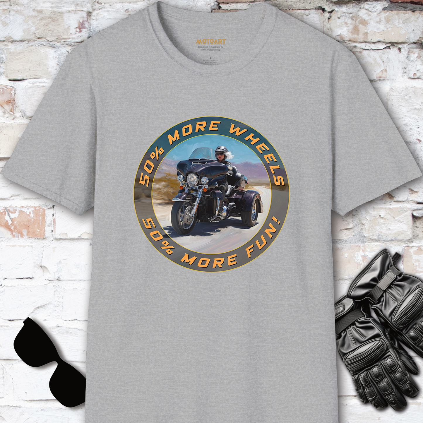TRI GLIDE - 50% more wheels, 50% more fun, Unisex T shirt