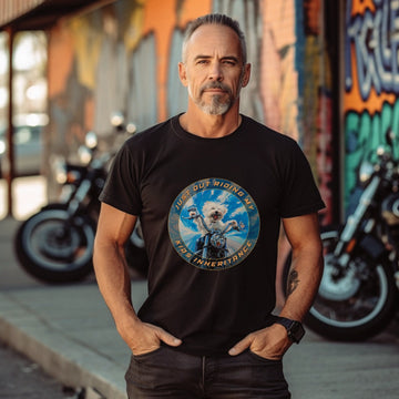 Maltese "Just out Riding my Kids Inheritance" Unisex T shirt