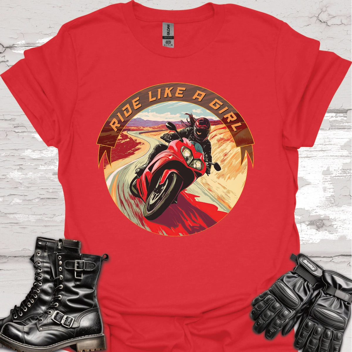 Ride like a Girl #8 Sport bike T-Shirt