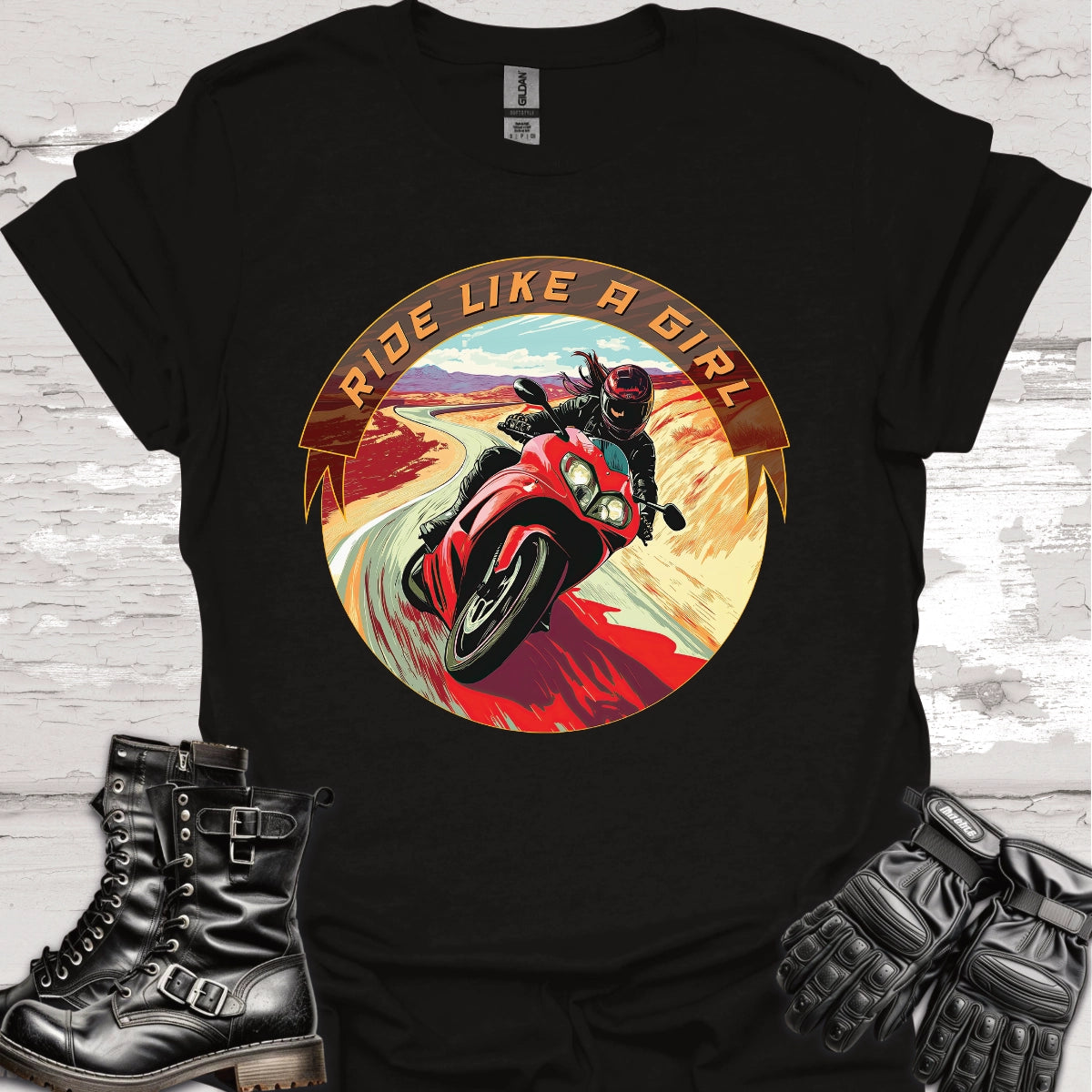 Ride like a Girl #8 Sport bike T-Shirt