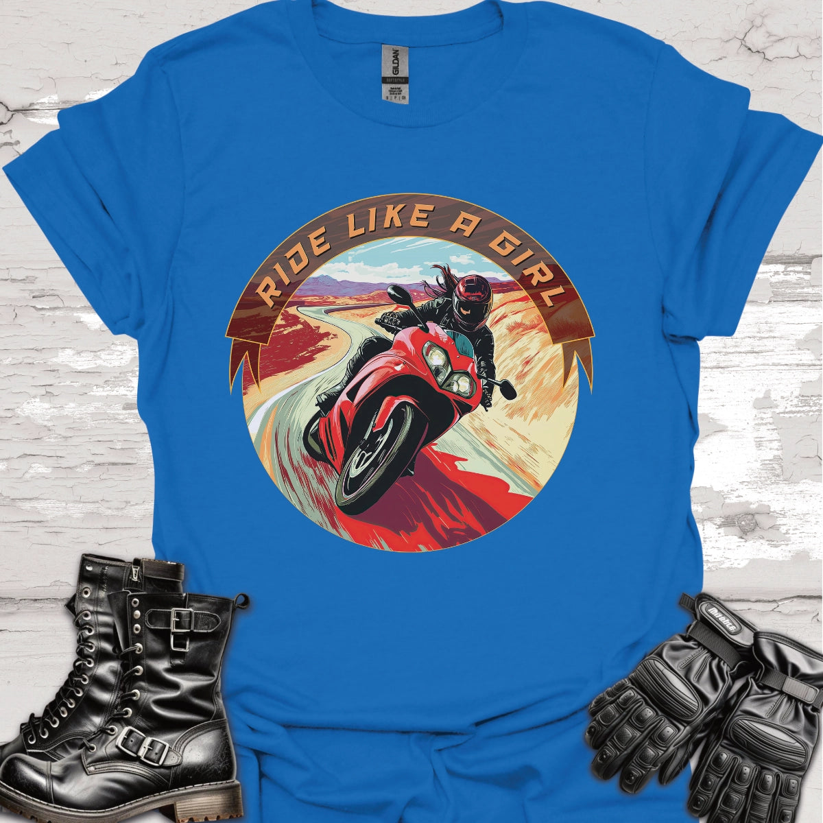 Ride like a Girl #8 Sport bike T-Shirt