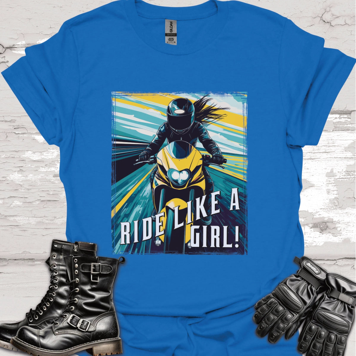 Ride like a Girl #15 Unisex Softstyle T-Shirt