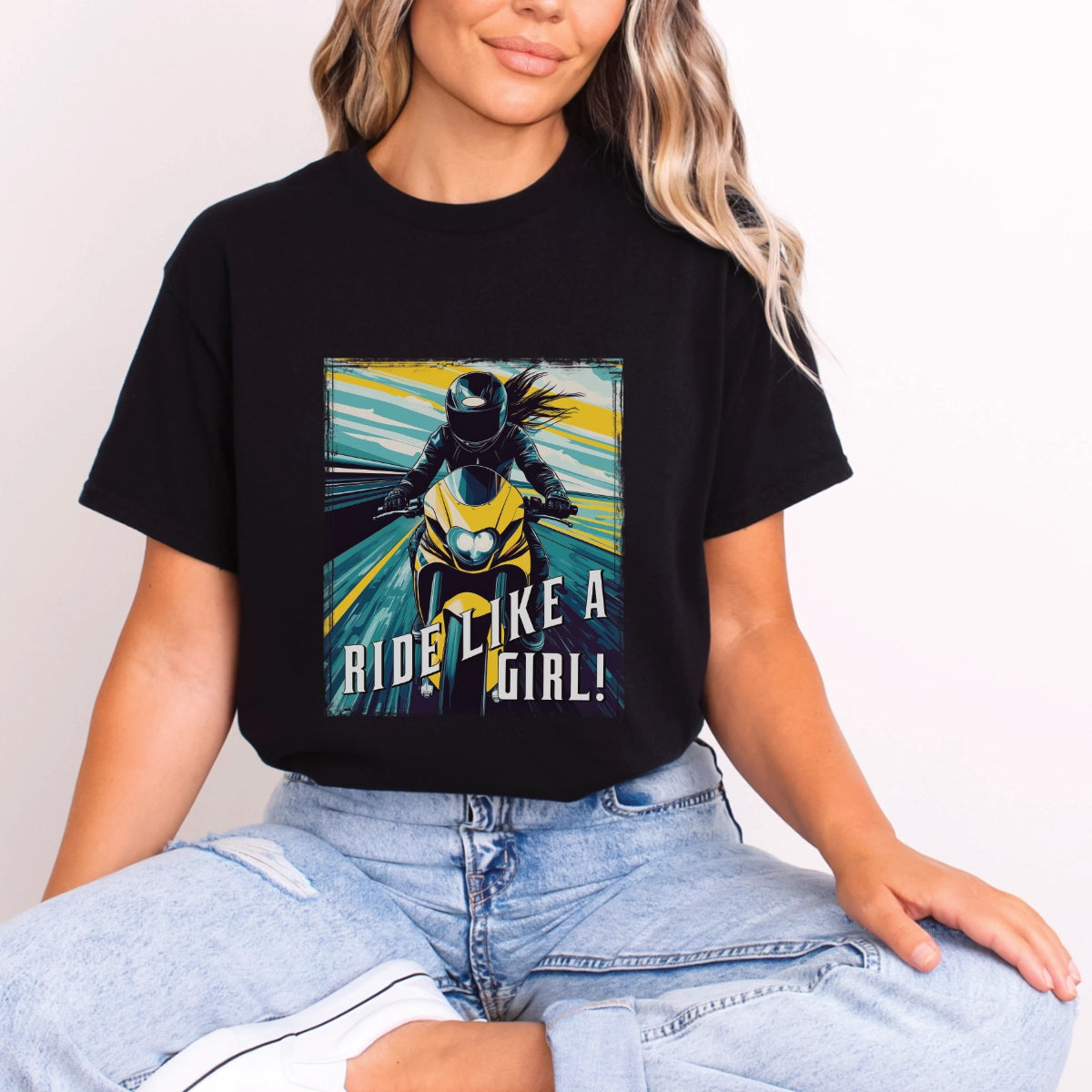 Ride like a Girl #15 Unisex Softstyle T-Shirt