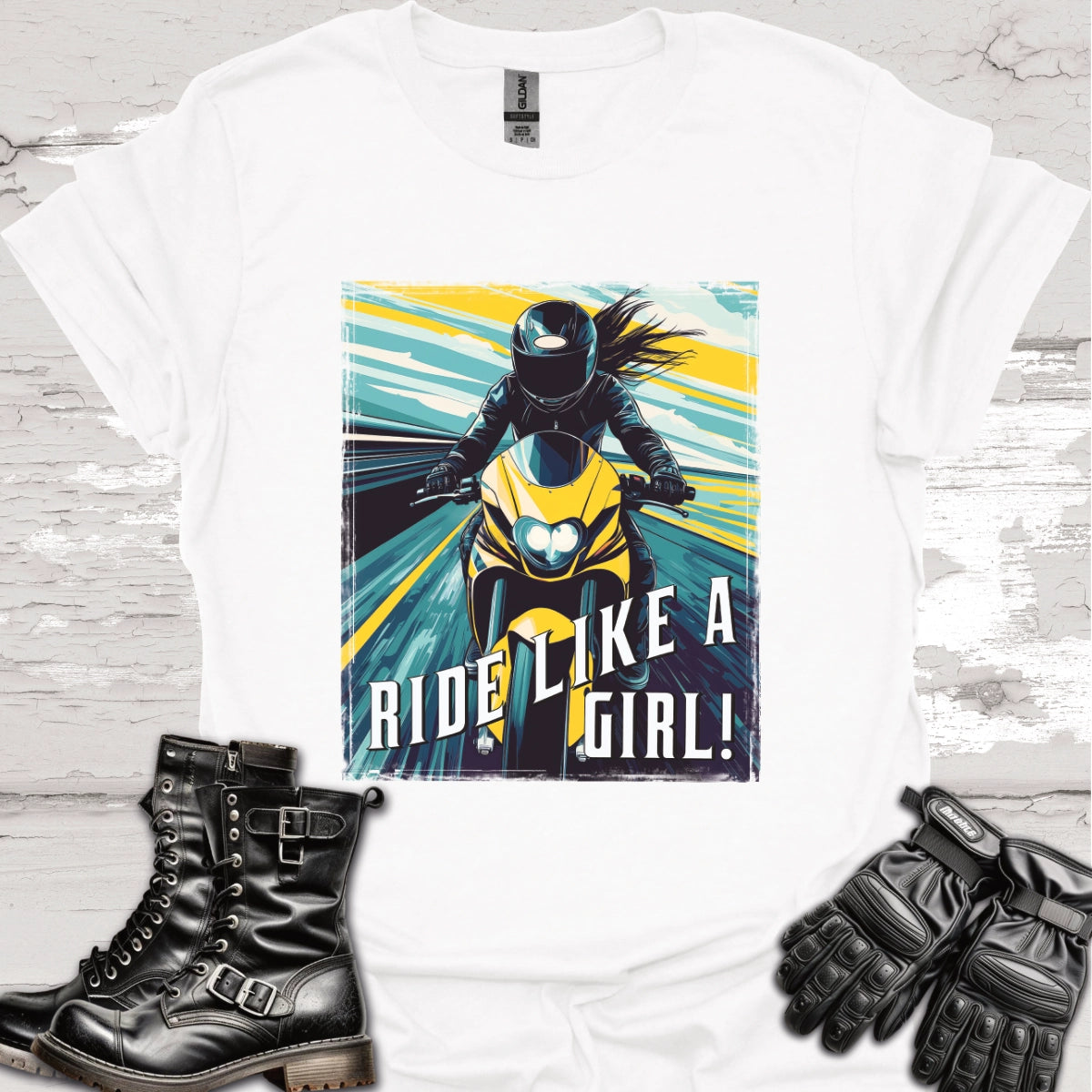 Ride like a Girl #15 Unisex Softstyle T-Shirt