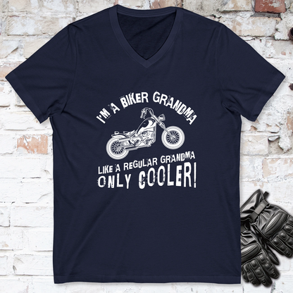 Biker Grandma, Nanna, Nana, Nanny, etc - V neck T shirt