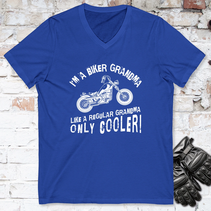 Biker Grandma, Nanna, Nana, Nanny, etc - V neck T shirt