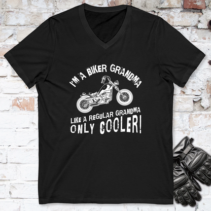 Biker Grandma, Nanna, Nana, Nanny, etc - V neck T shirt