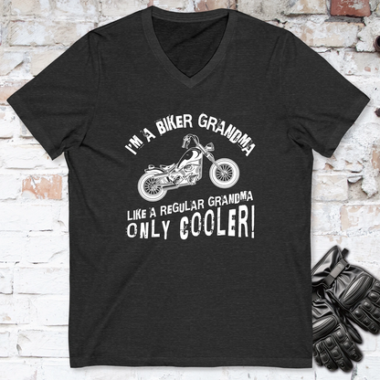Biker Grandma, Nanna, Nana, Nanny, etc - V neck T shirt