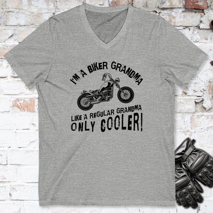 Biker Grandma, Nanna, Nana, Nanny, etc - V neck T shirt