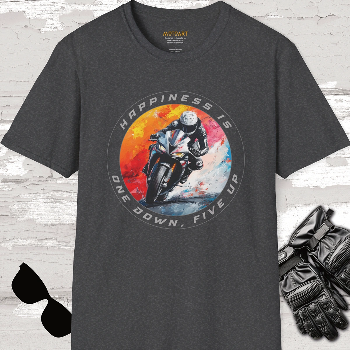 Happiness is one down five up #7 Unisex T shirt