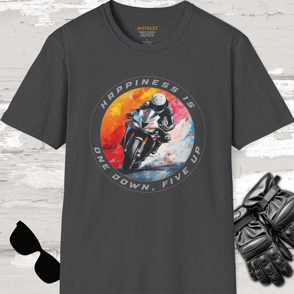 Happiness is one down five up #7 Unisex T shirt