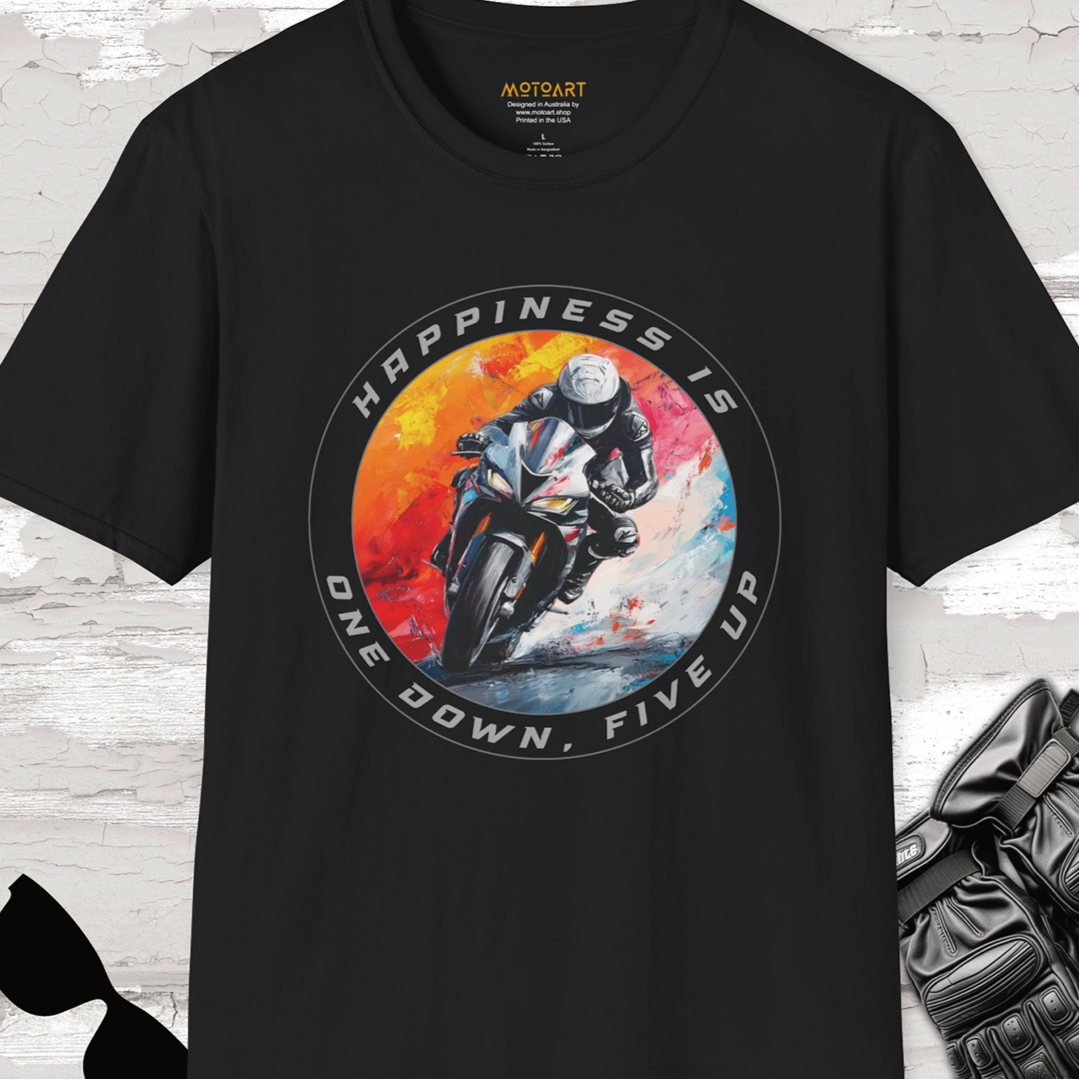 Happiness is one down five up #7 Unisex T shirt