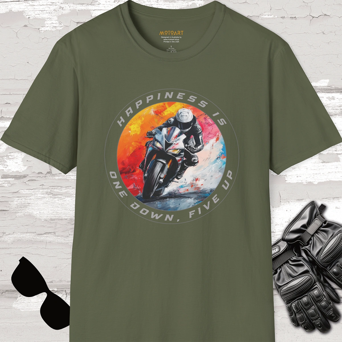 Happiness is one down five up #7 Unisex T shirt