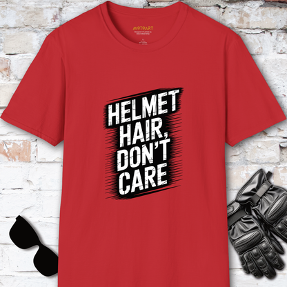 Helmet Hair, Don't Care #2 unisex T-Shirt