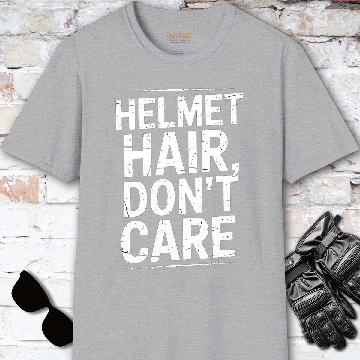 Helmet Hair, Don't Care #4 Women's & Men's T-Shirt
