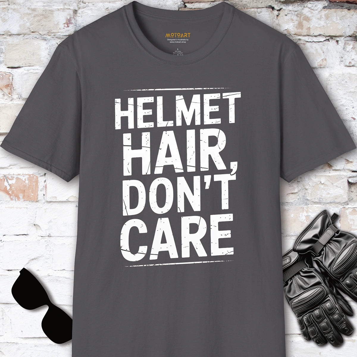 Helmet Hair, Don't Care #4 Women's & Men's T-Shirt
