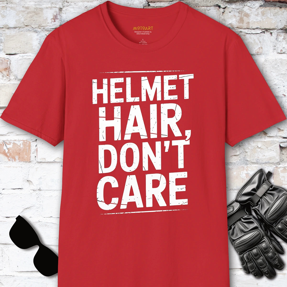 Helmet Hair, Don't Care #4 Women's & Men's T-Shirt