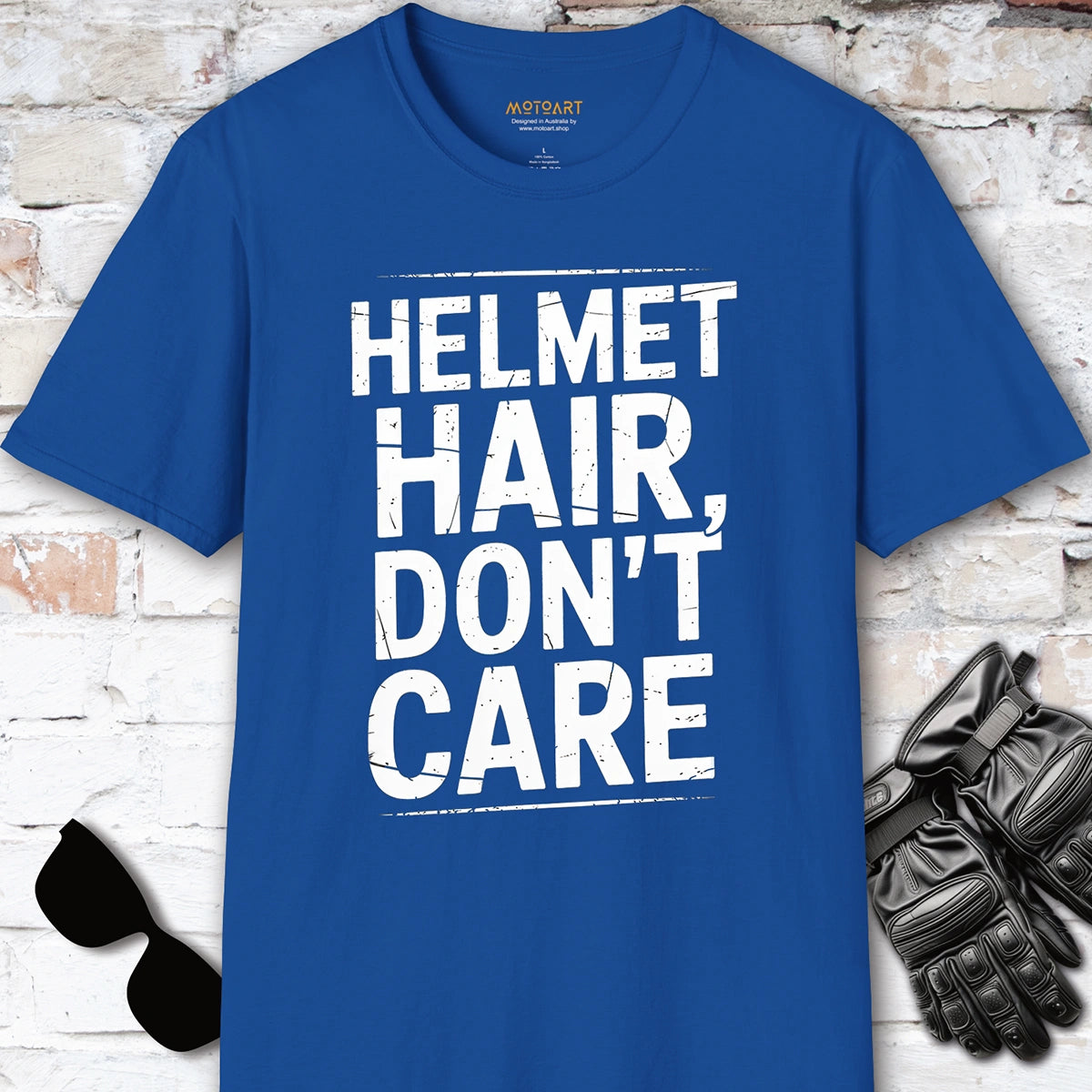 Helmet Hair, Don't Care #4 Women's & Men's T-Shirt