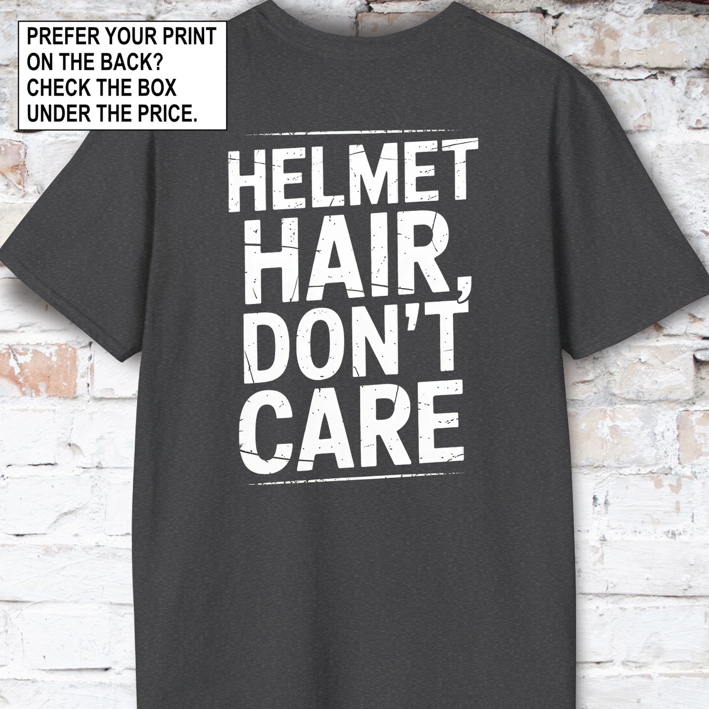 Helmet Hair, Don't Care #4 Women's & Men's T-Shirt