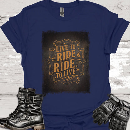 "Live to Ride, Ride to Live" #2 Unisex T shirt