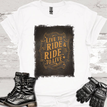 "Live to Ride, Ride to Live" #2 Unisex T shirt