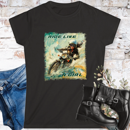 Ride like a Girl #4 Women's Softstyle Tee