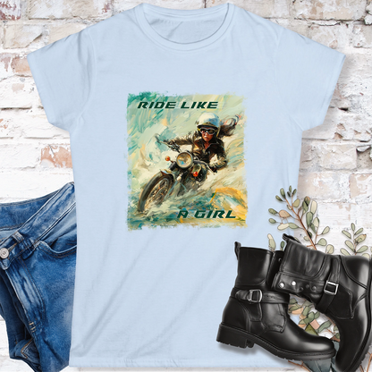Ride like a Girl #4 Women's Softstyle Tee