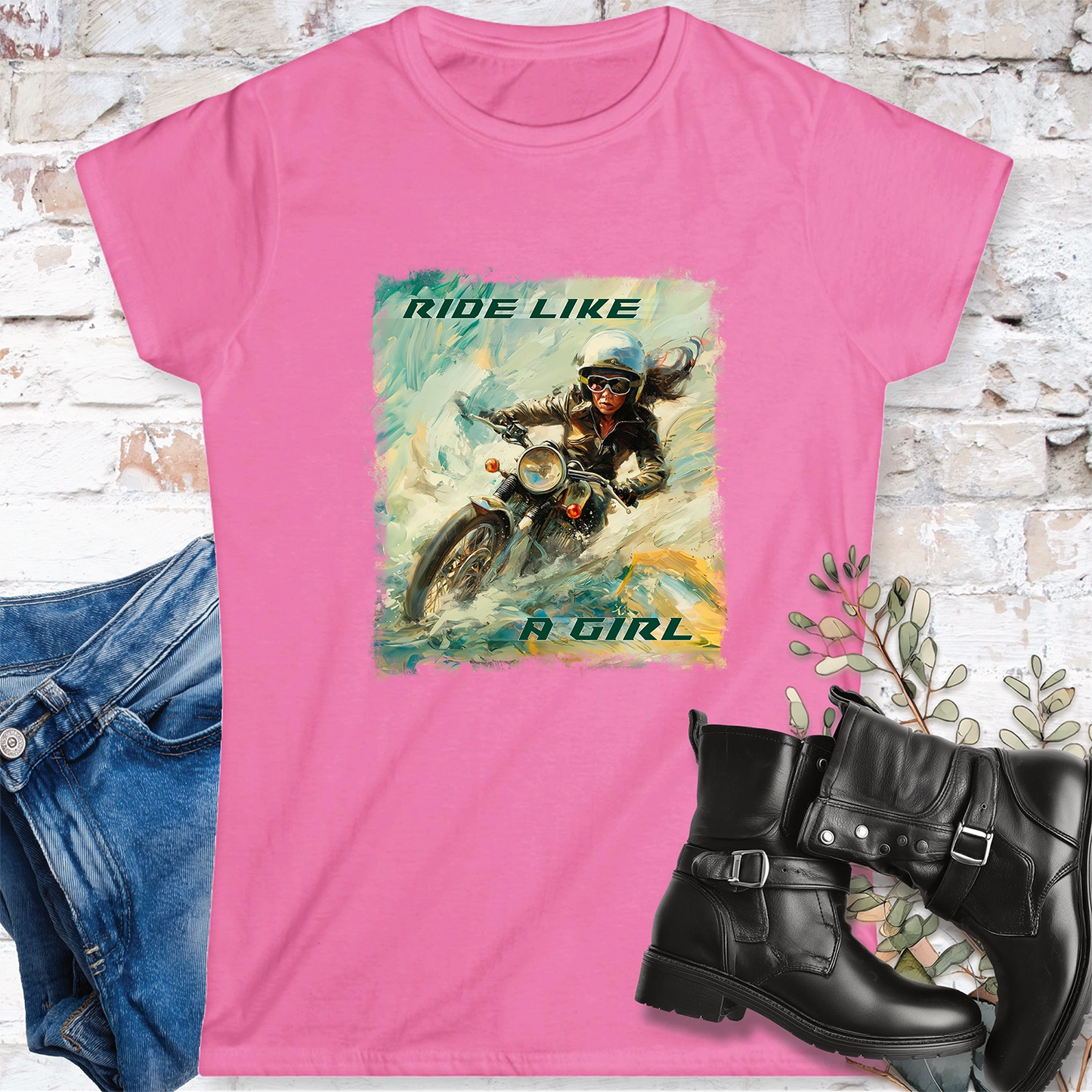 Ride like a Girl #4 Women's Softstyle Tee