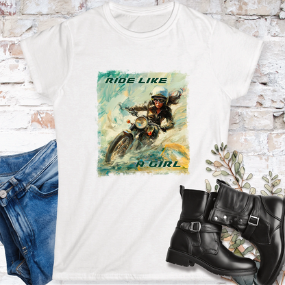 Ride like a Girl #4 Women's Softstyle Tee