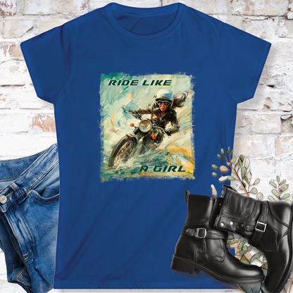 Ride like a Girl #4 Women's Softstyle Tee