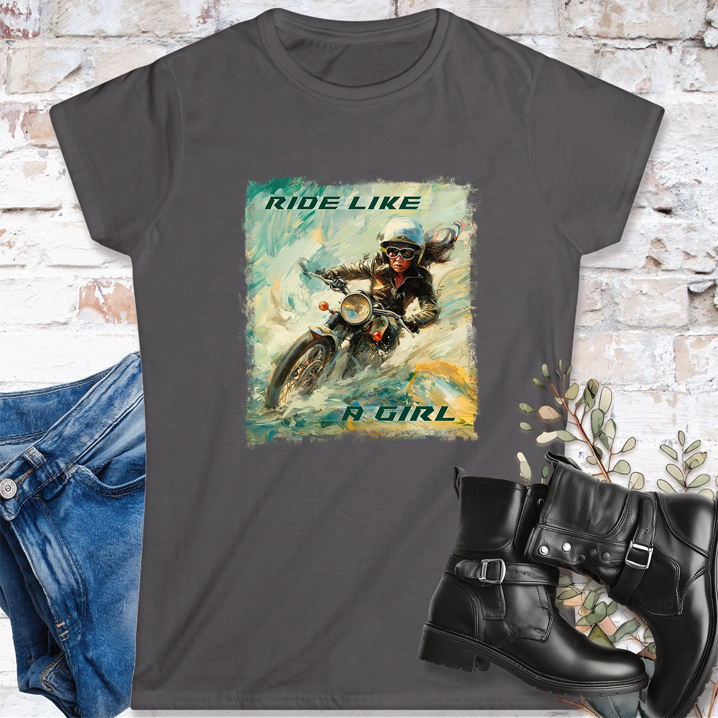 Ride like a Girl #4 Women's Softstyle Tee