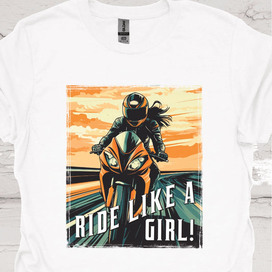 Ride like a Girl #13 Unisex Softstyle T-Shirt