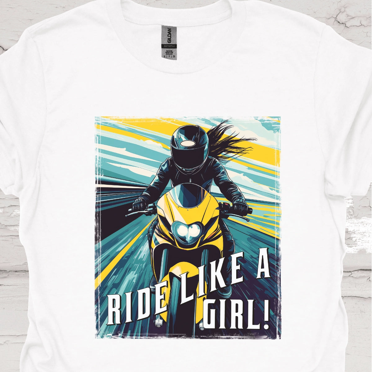 Ride like a Girl #15 Unisex Softstyle T-Shirt