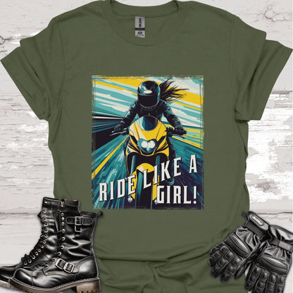 Ride like a Girl #15 Unisex Softstyle T-Shirt