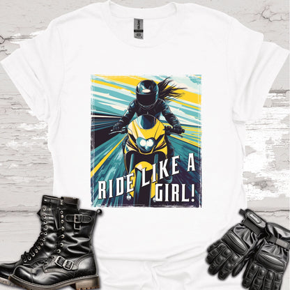Ride like a Girl #15 Unisex Softstyle T-Shirt