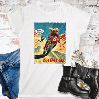 Ride like a Girl #6 Women's Softstyle Tee
