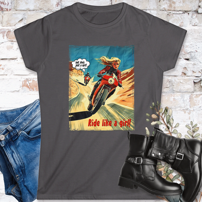 Ride like a Girl #6 Women's Softstyle Tee