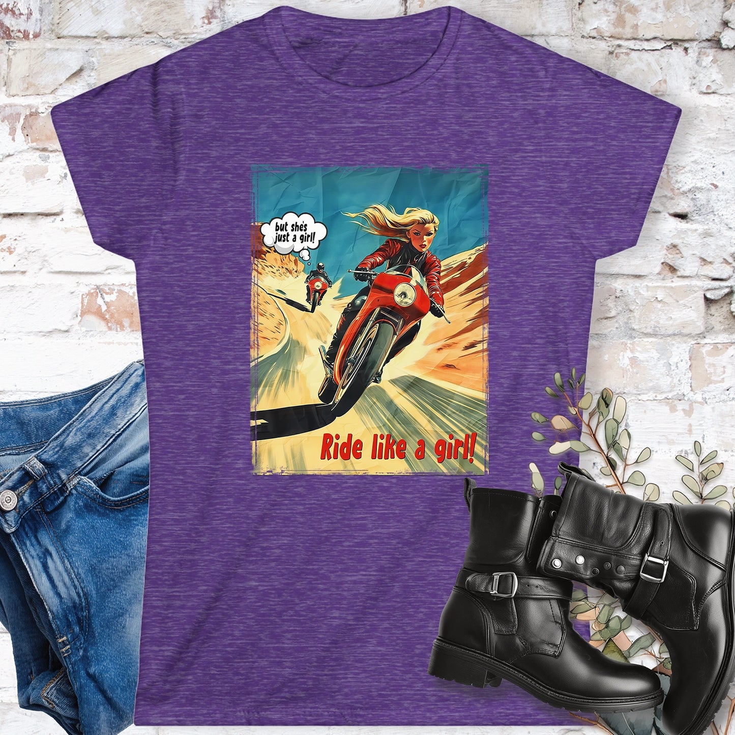 Ride like a Girl #6 Women's Softstyle Tee