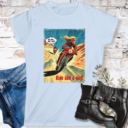 Ride like a Girl #6 Women's Softstyle Tee