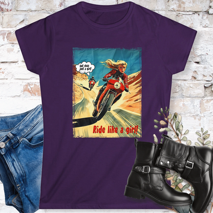 Ride like a Girl #6 Women's Softstyle Tee