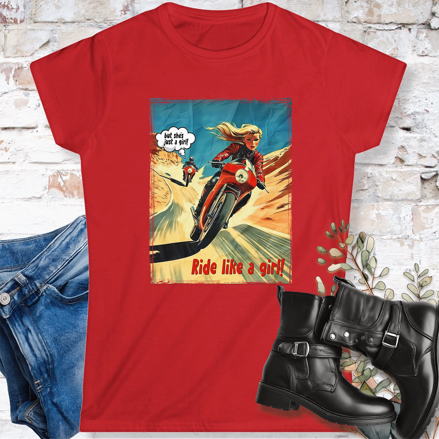 Ride like a Girl #6 Women's Softstyle Tee