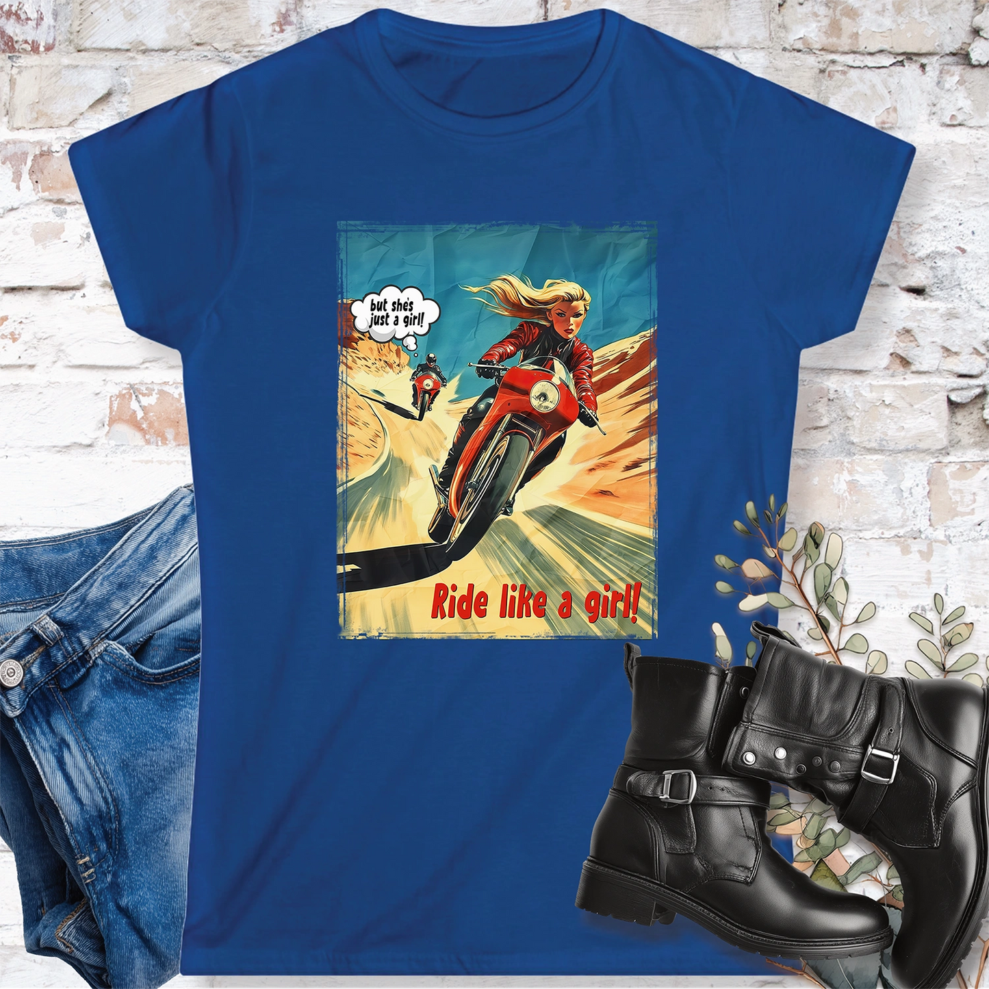 Ride like a Girl #6 Women's Softstyle Tee
