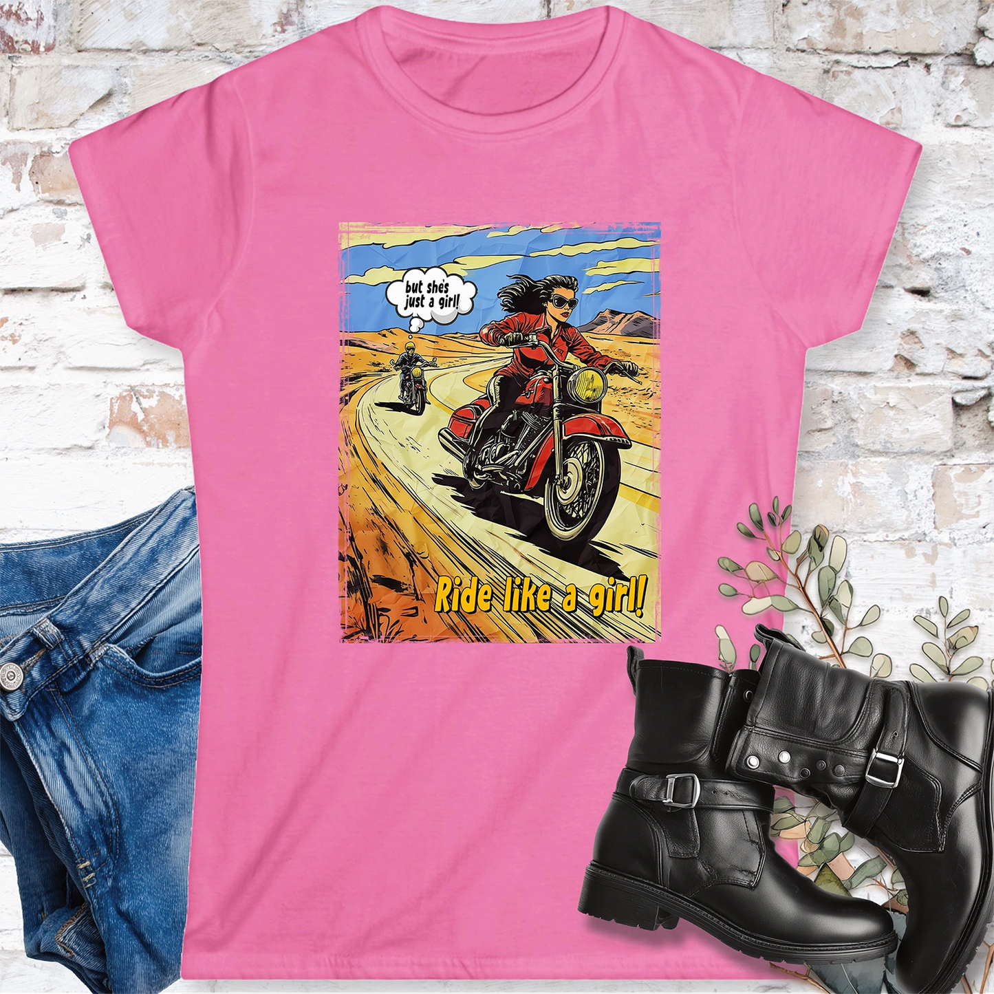 Ride like a Girl #7 Women's Softstyle Tee