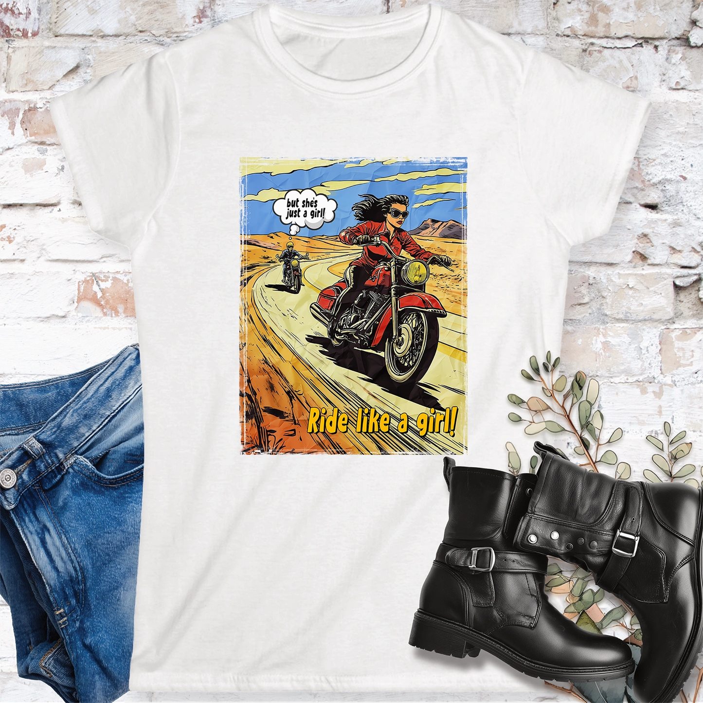 Ride like a Girl #7 Women's Softstyle Tee