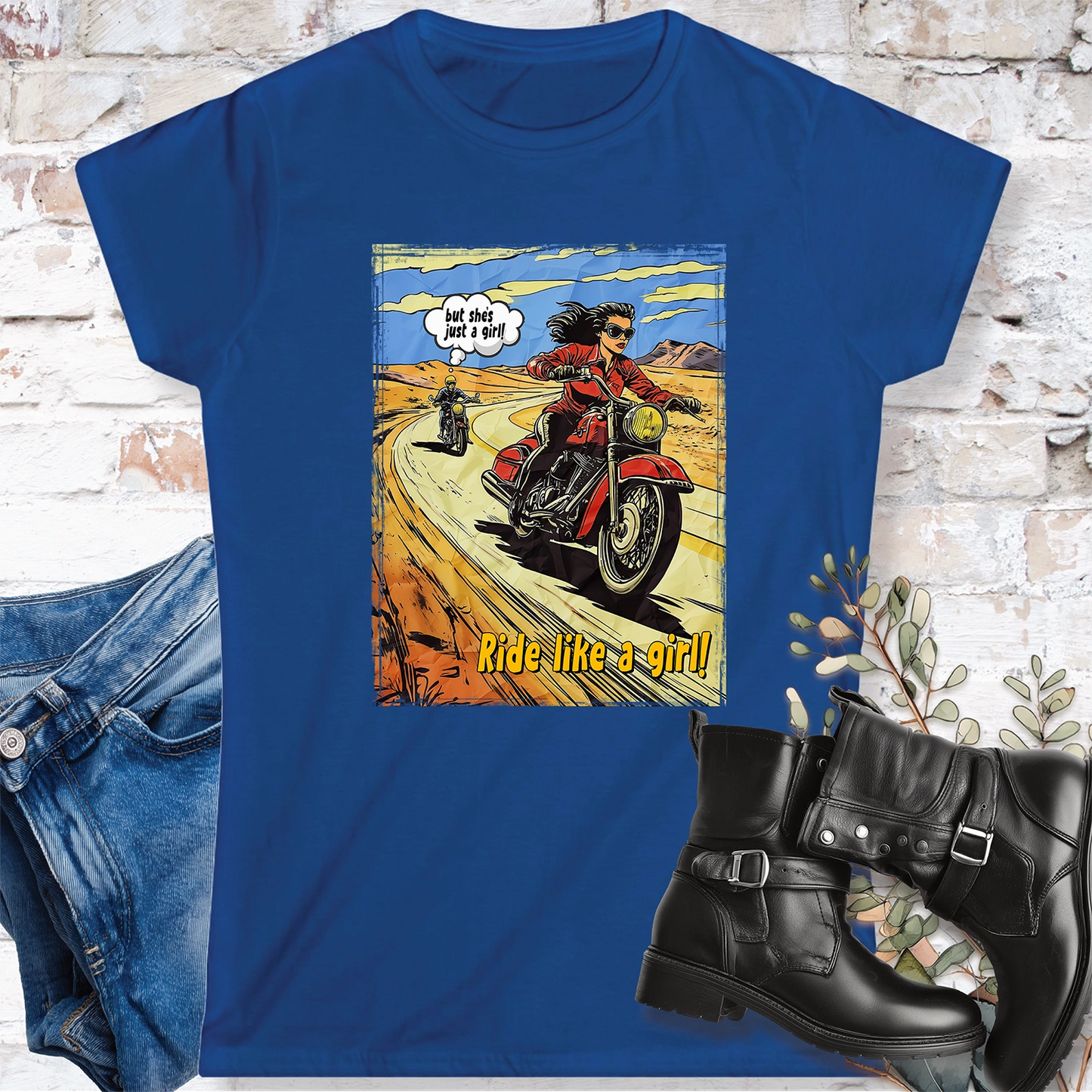 Ride like a Girl #7 Women's Softstyle Tee
