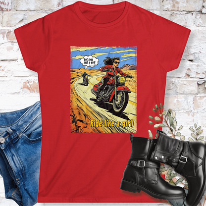 Ride like a Girl #7 Women's Softstyle Tee