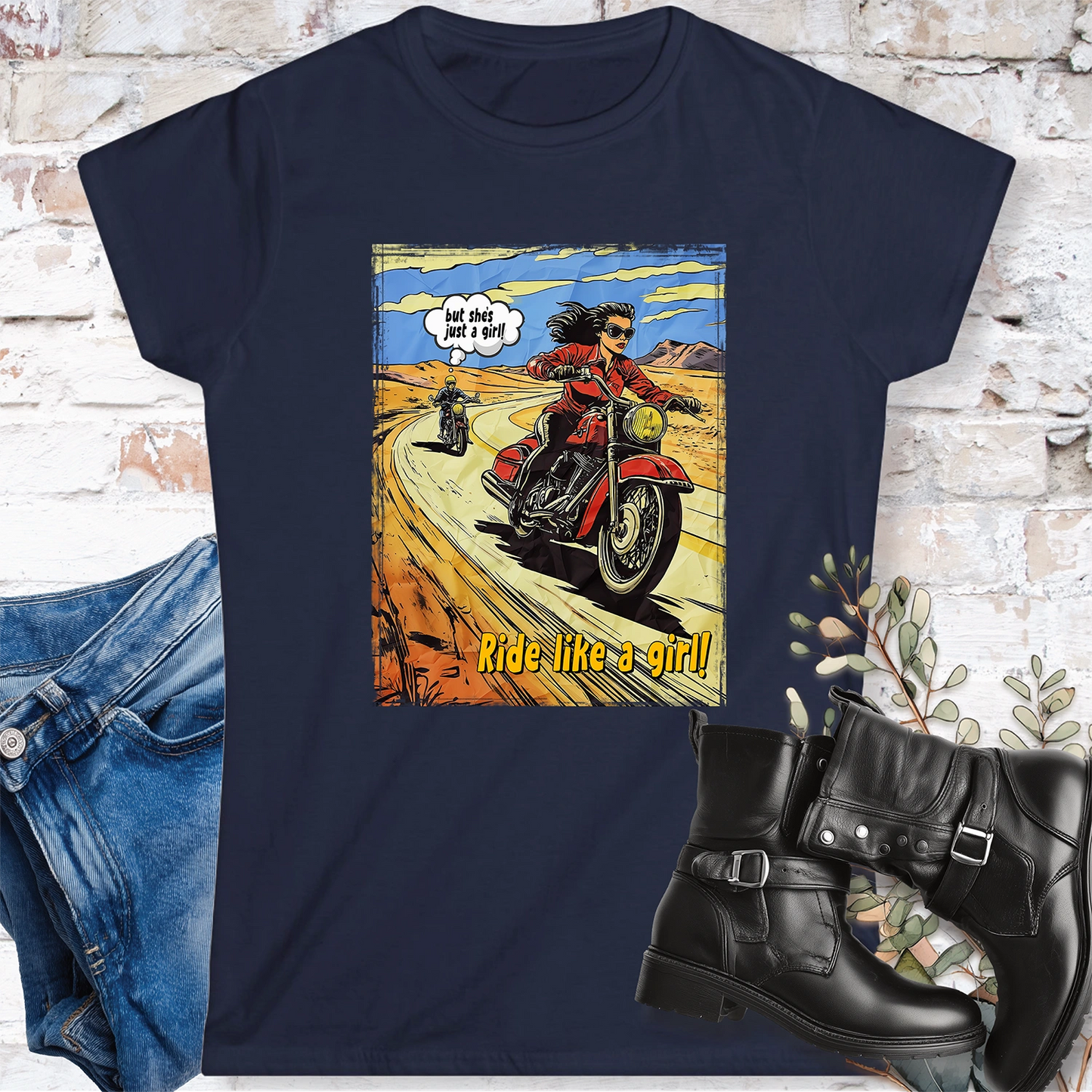Ride like a Girl #7 Women's Softstyle Tee