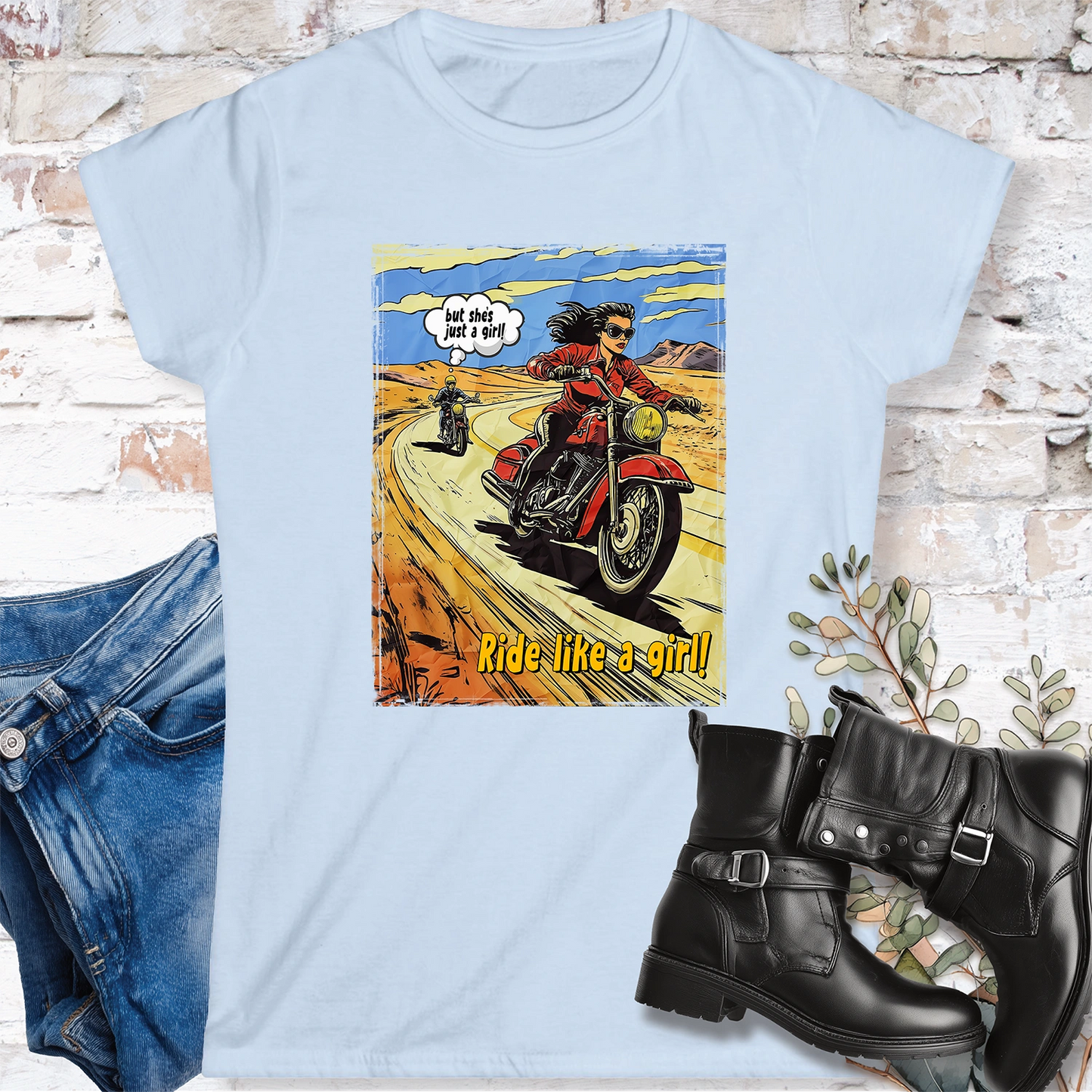 Ride like a Girl #7 Women's Softstyle Tee