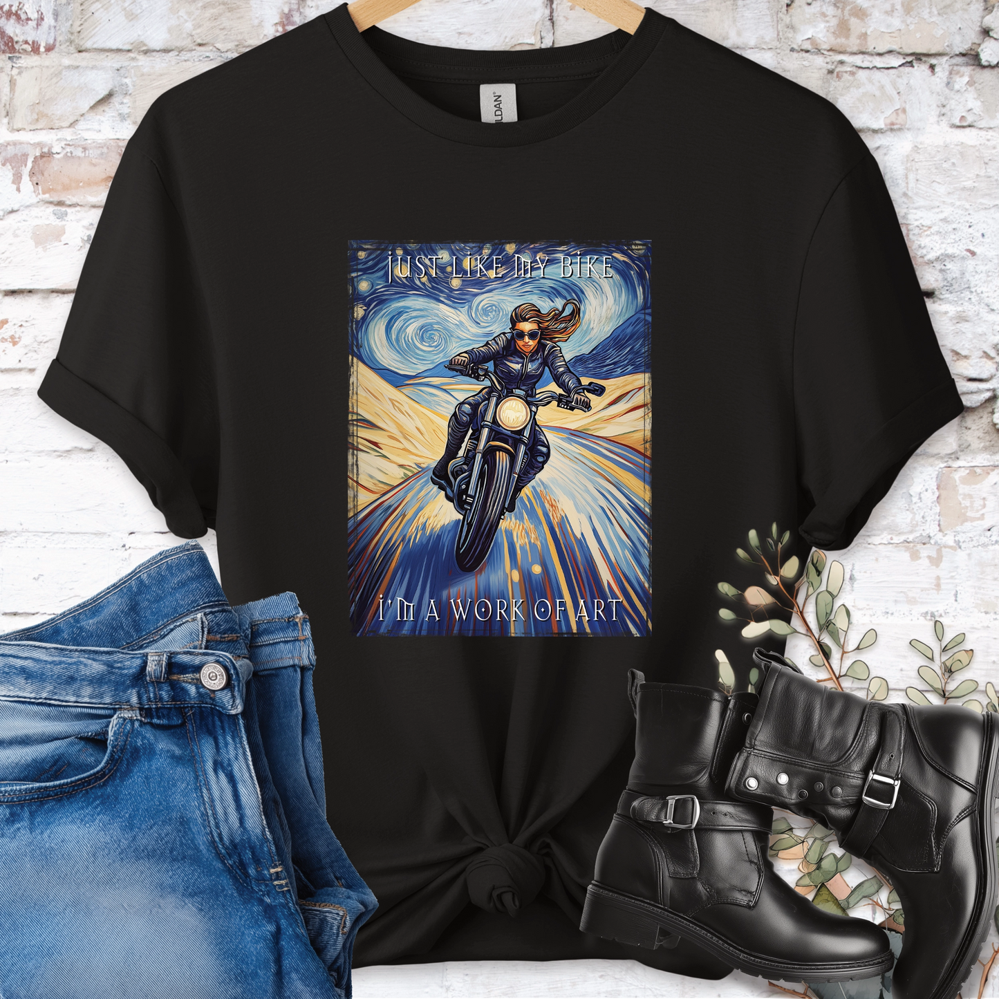 Just like my bike, I am a work of art #6 Women's T-Shirt