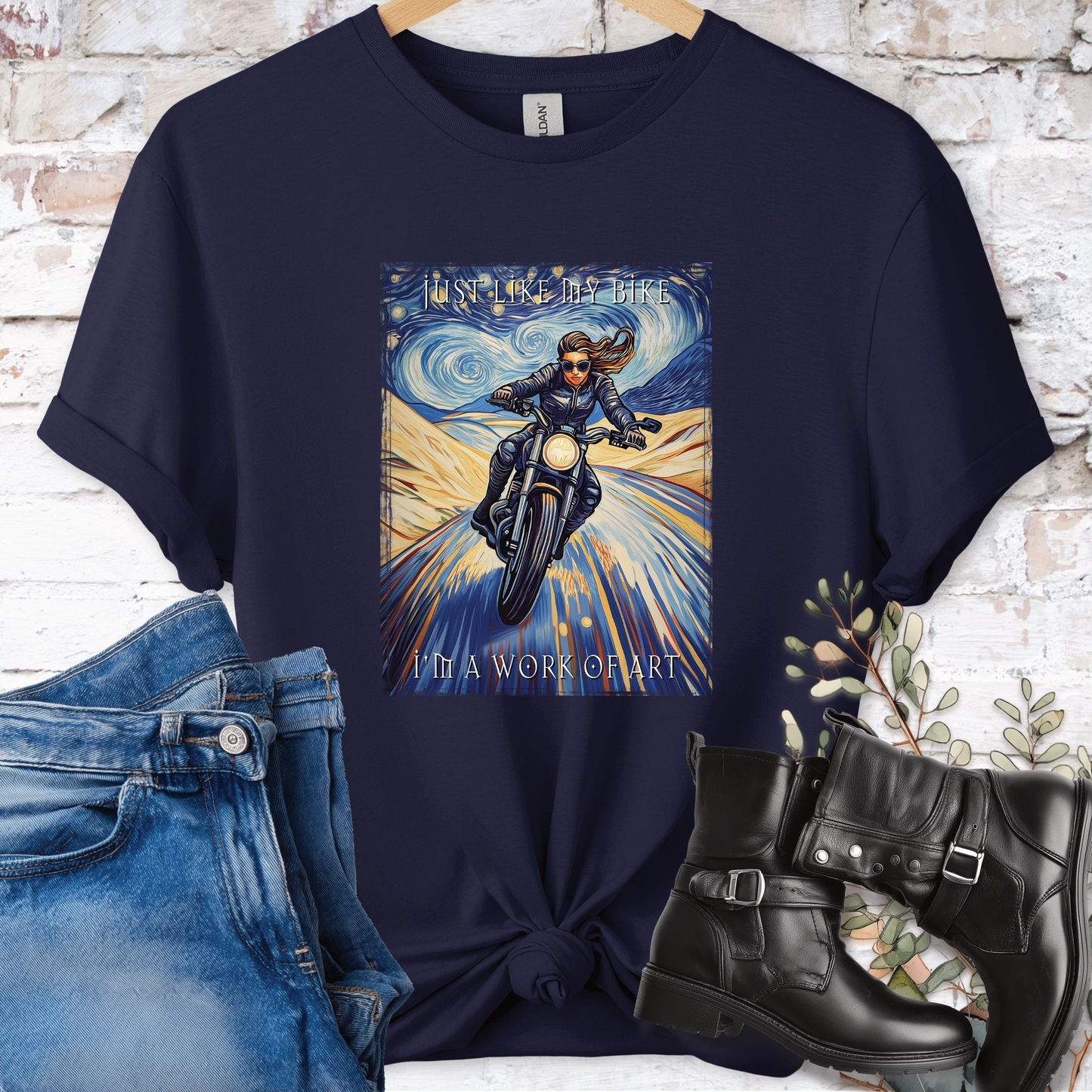 Just like my bike, I am a work of art #6 Women's T-Shirt